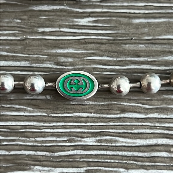 Gucci Sterling Silver Interlocked G Bead Bracelet - Picture 7 of 8